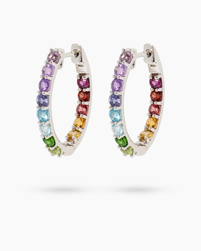 Creolen mit Multi-Edelsteinen