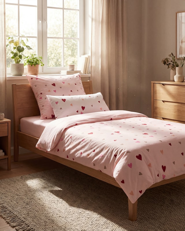 Wendebettwäsche "Herzen", 3tlg.