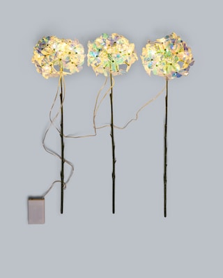 Produktabbildung 2 für 3 LED-Leuchtzweige "Regenbogenhortensien"