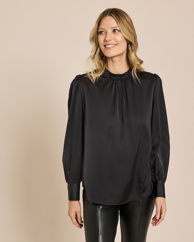 Blusenshirt mit Stehkragen