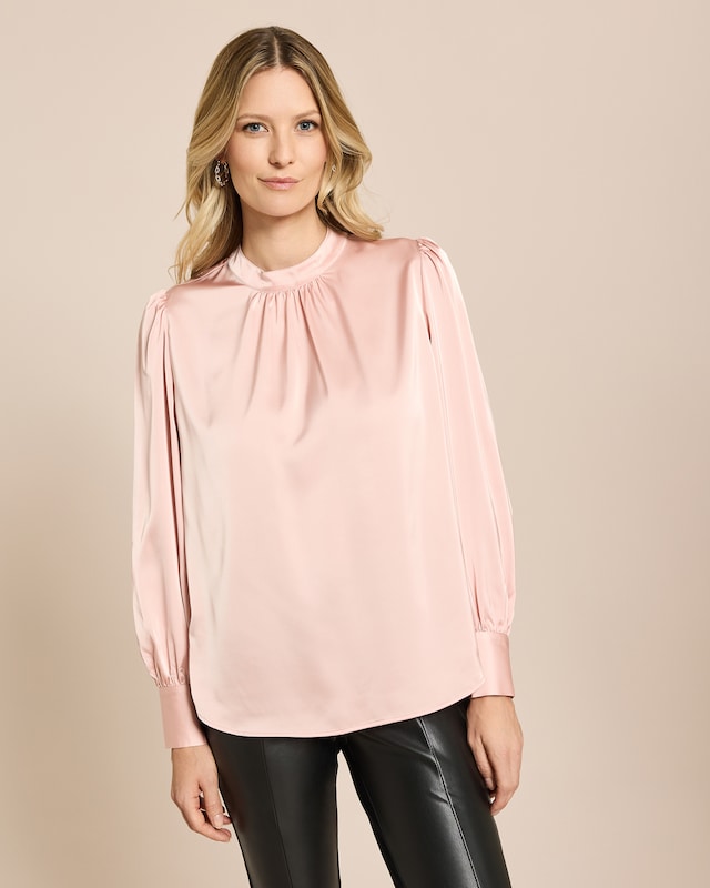 Blusenshirt mit Stehkragen