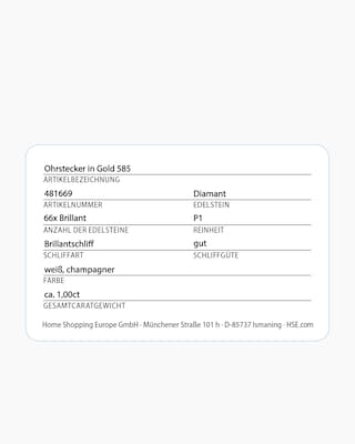 Produktabbildung 4 für Brillant-Ohrstecker 1,00 ct