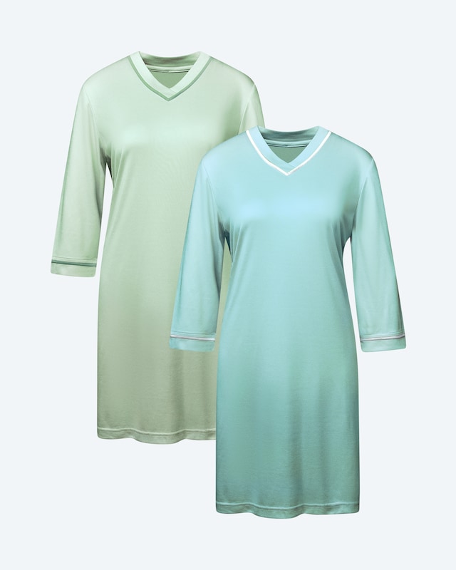 Night Shirt im Unidesign, 2 Stück