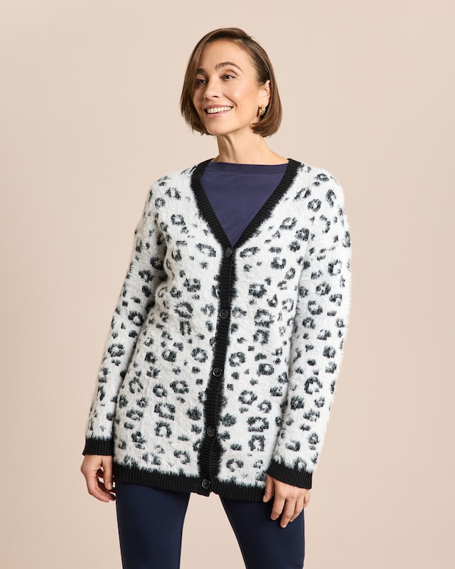 Leo Jacquard Cardigan