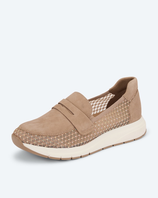 Slipper mit Mesh und Strass