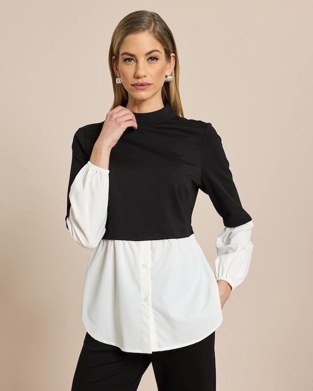 2-in-1 Blusenshirt