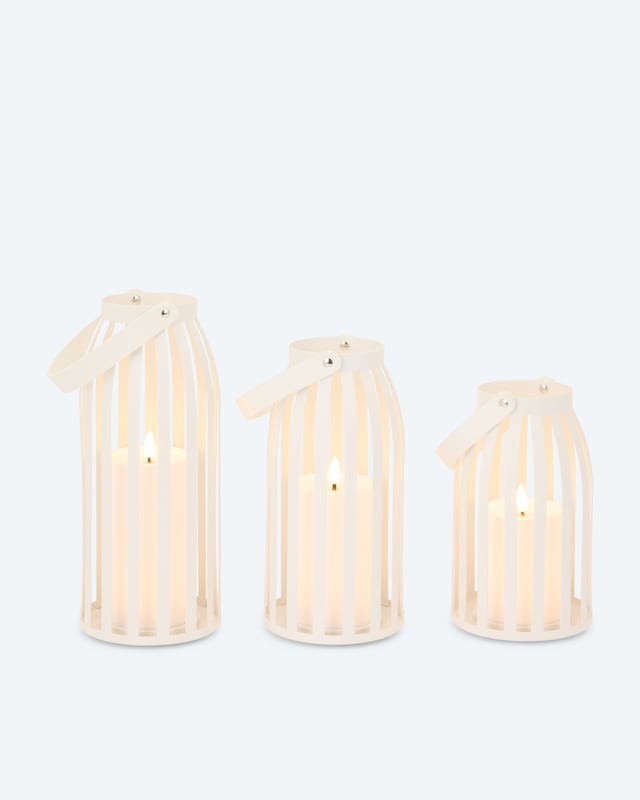 Outdoor Metall-Laternen "Long Shine", 3tlg.