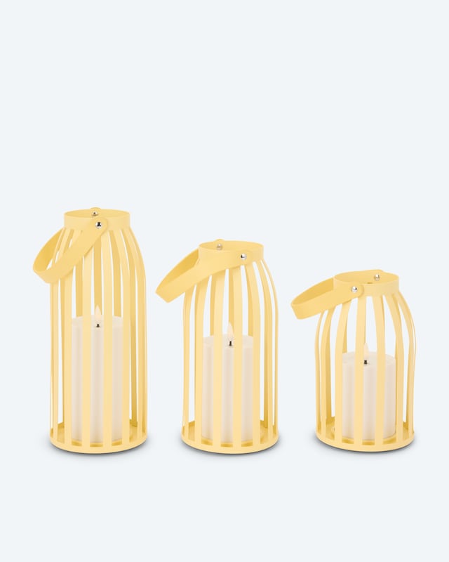 Outdoor Metall-Laternen "Long Shine", 3tlg.