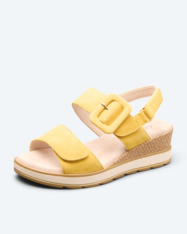 Keil-Sandale mit Dreifachklett