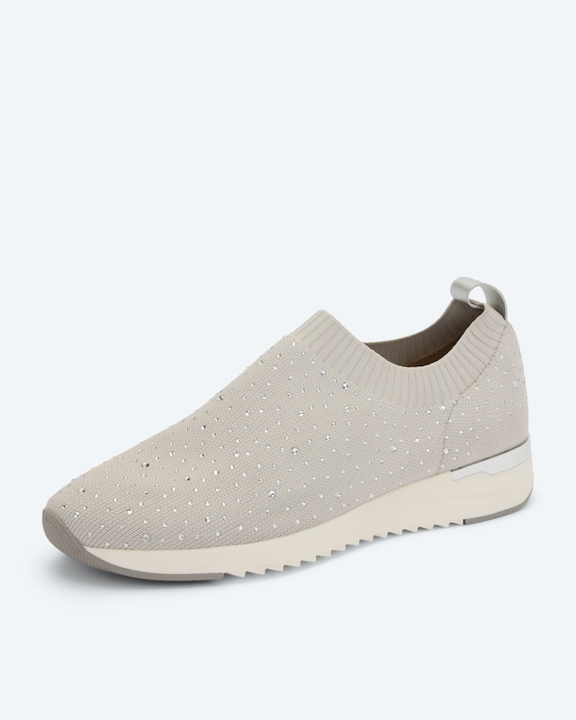 Slipper aus Strick mit Strass