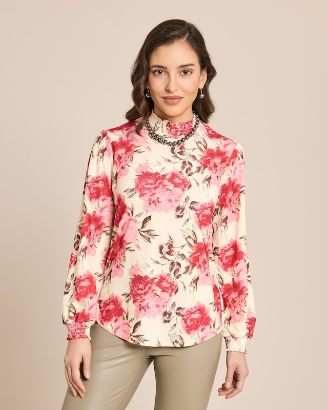 Shirt mit Stehkragen