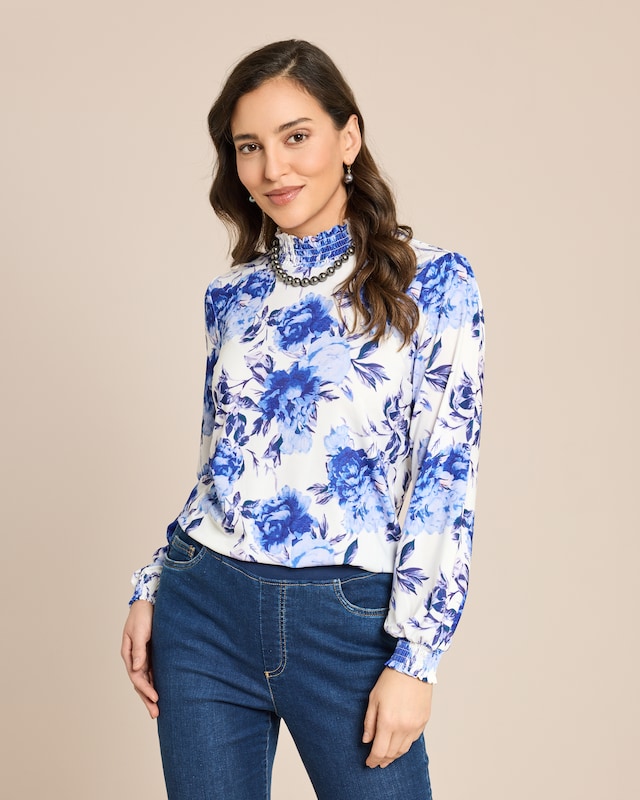 Shirt mit Stehkragen