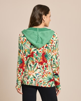 Produktabbildung 3 für Cardigan mit Kapuze und Alloverdruck