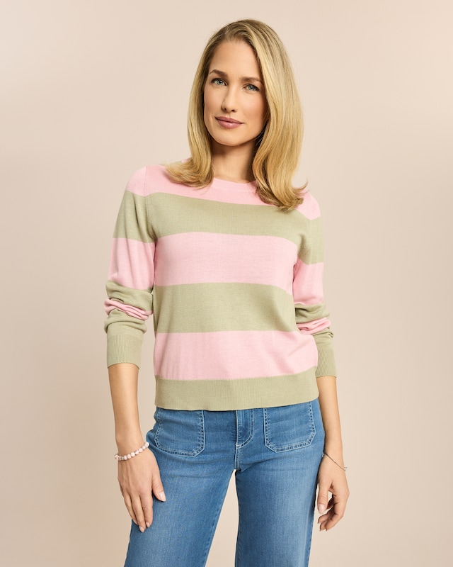 Blockstreifen-Pullover