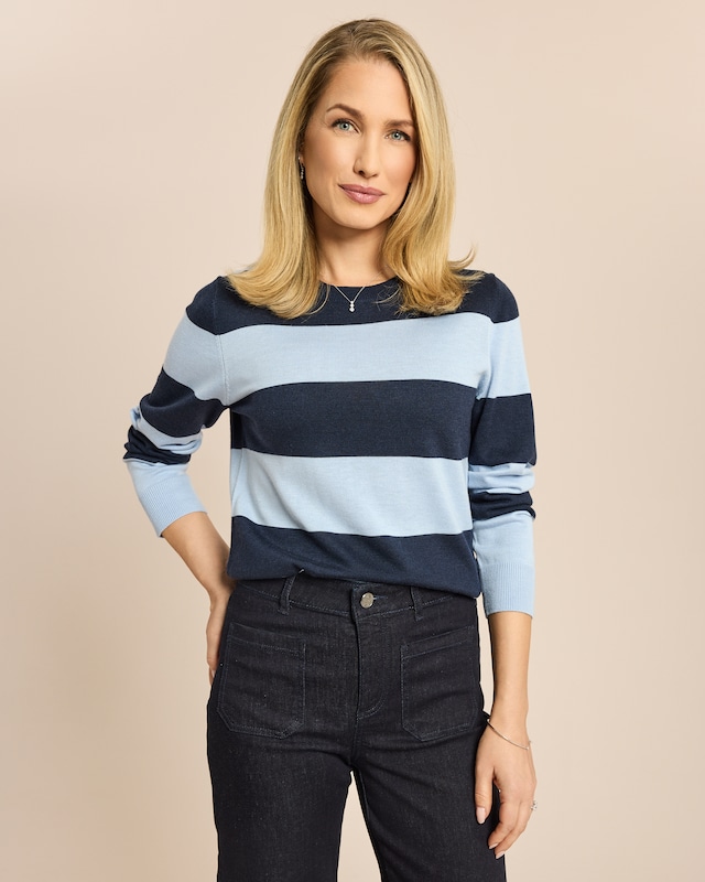 Blockstreifen-Pullover