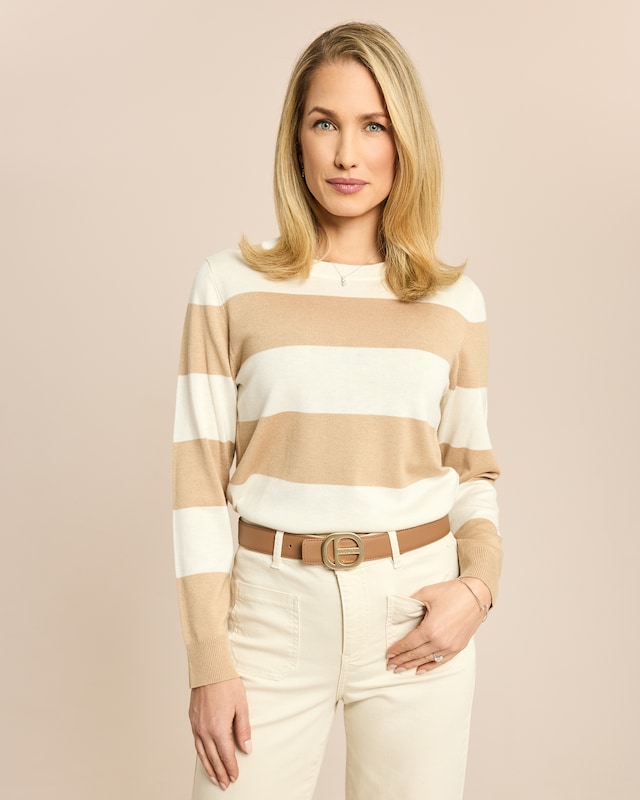 Blockstreifen-Pullover