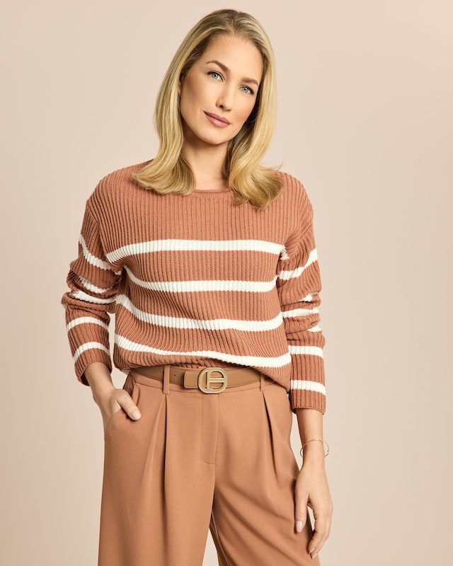 Boxy Bändchengarn-Pullover