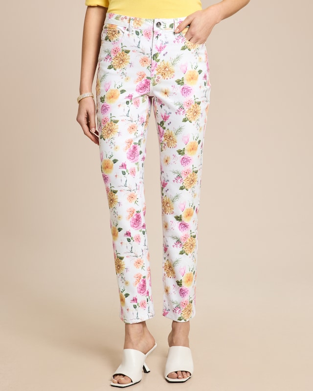 Hose mit Blumendruck