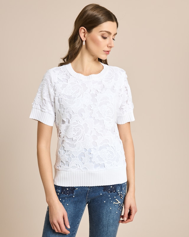 Pullover mit Spitze