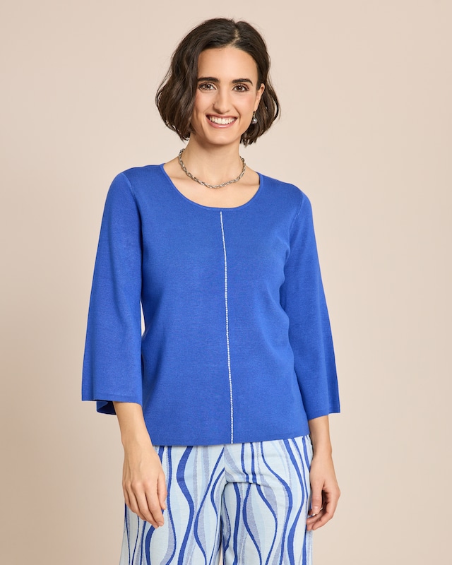 Pullover mit Strass-Dekoration