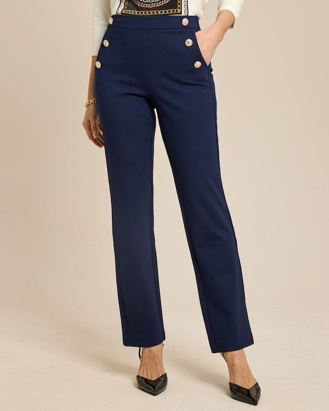 Ponte Royal Hose mit Dekoknöpfen