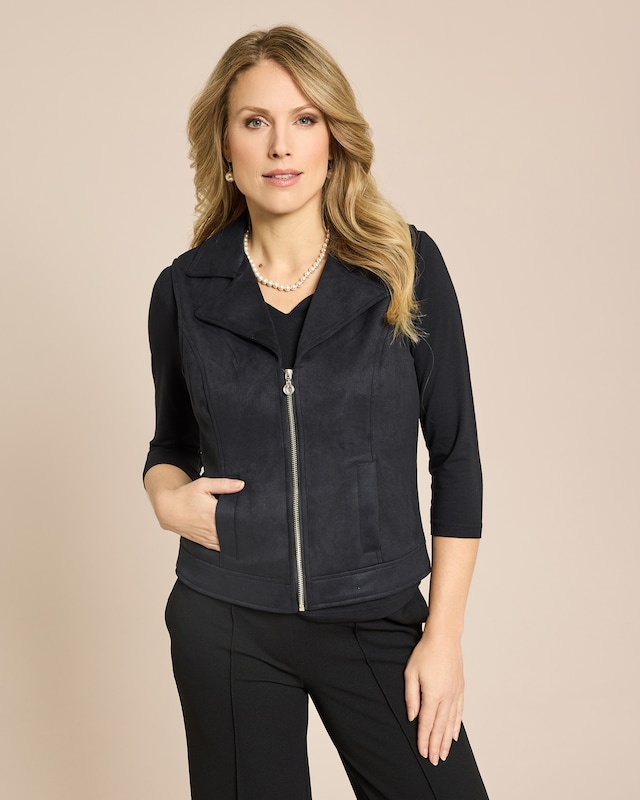 Velourslederimitat - Weste