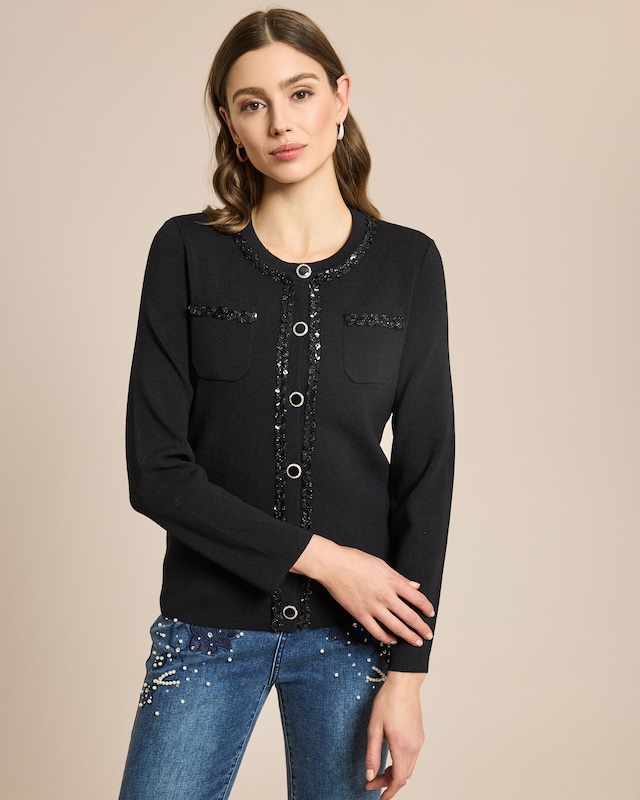 Cardigan mit Verzierung