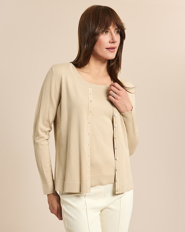 Twinset aus Feinstrick, 2-teilig