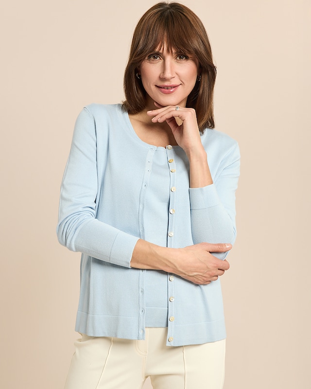 Twinset aus Feinstrick, 2-teilig