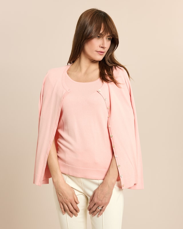 Twinset aus Feinstrick, 2-teilig