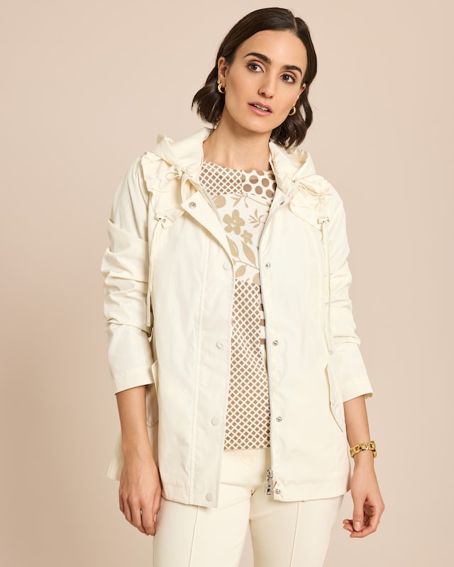 Übergangsjacke mit abnehmbarer Kapuze