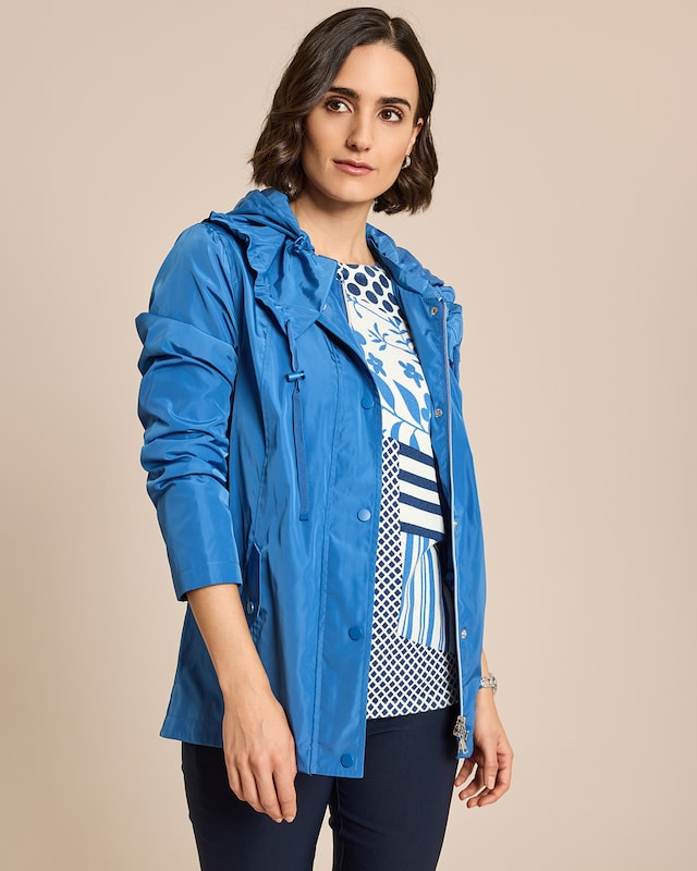 Übergangsjacke mit abnehmbarer Kapuze