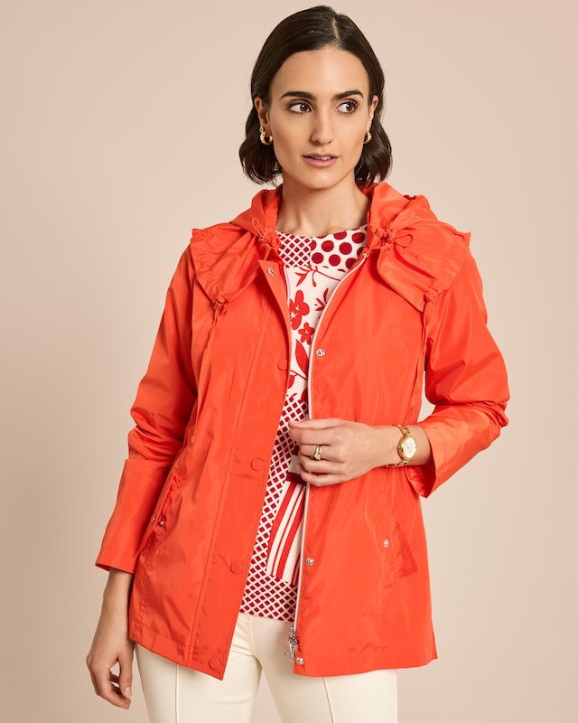 Übergangsjacke mit abnehmbarer Kapuze