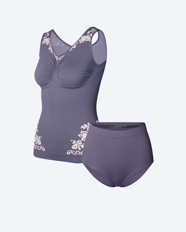 Midi Control Set Blüten: Top und Slip