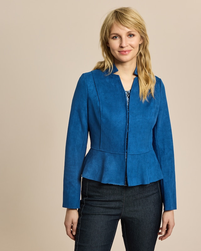 Blazer Velourslederimitat