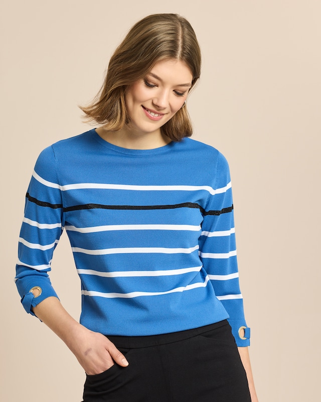 Pullover Italian Strick Streifen