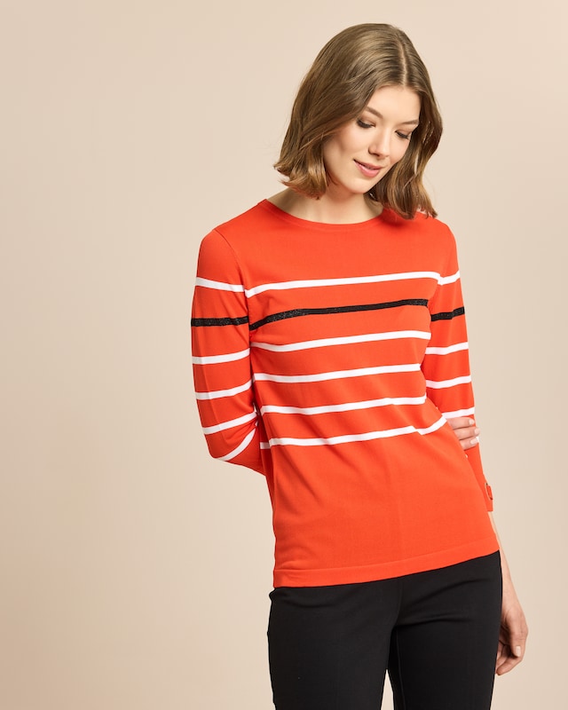 Pullover Italian Strick Streifen