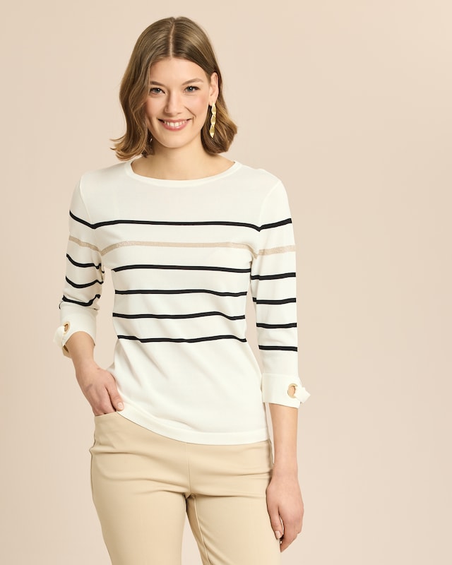 Pullover Italian Strick Streifen