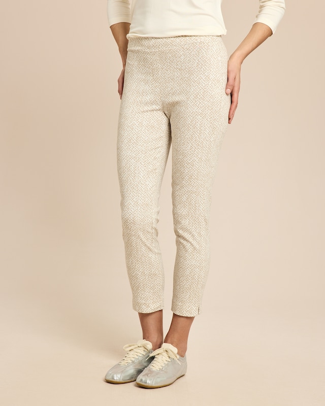 Slim Fit Schlupfhose bedruckt, 7/8