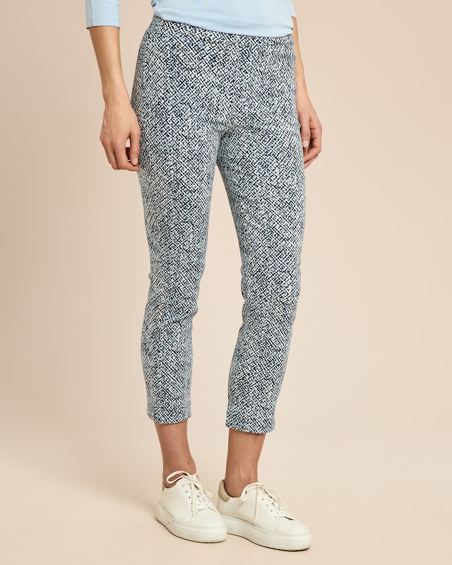 Slim Fit Schlupfhose bedruckt, 7/8