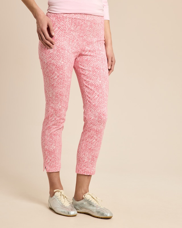 Slim Fit Schlupfhose bedruckt, 7/8