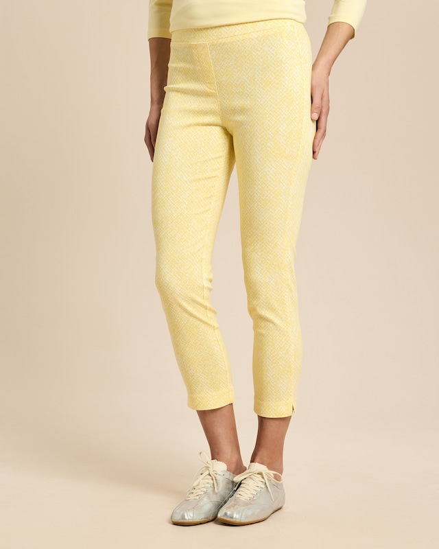 Slim Fit Schlupfhose bedruckt, 7/8