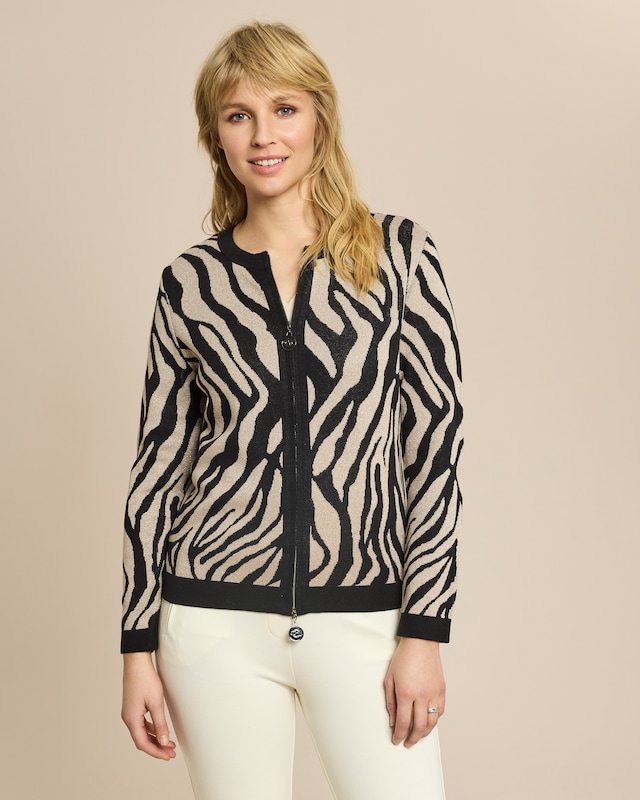 Cardigan Zebra Jacquard
