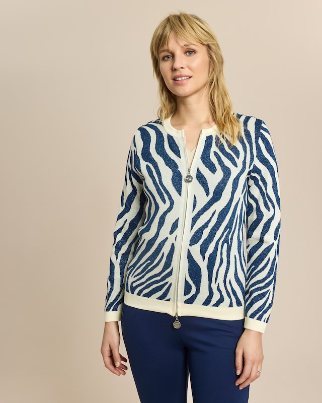 Cardigan Zebra Jacquard