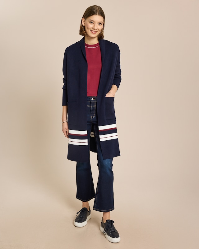 Cardigan mit Streifendetail