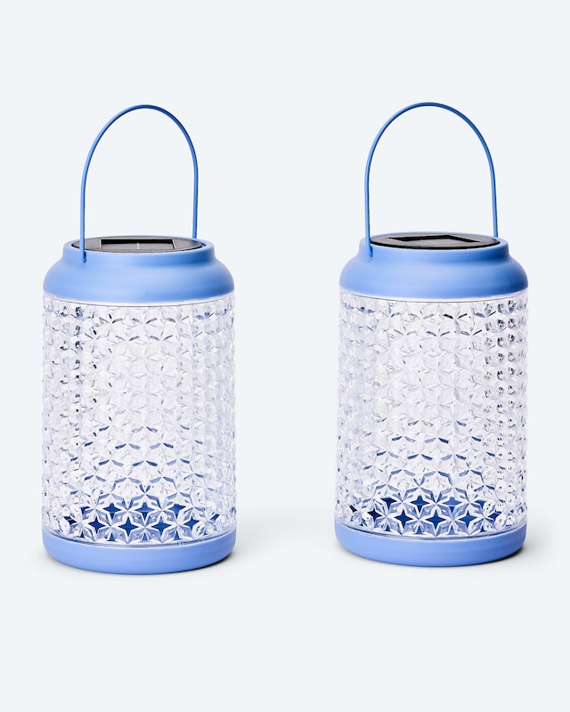 Solar-Laternen mit Henkel, 2er-Set