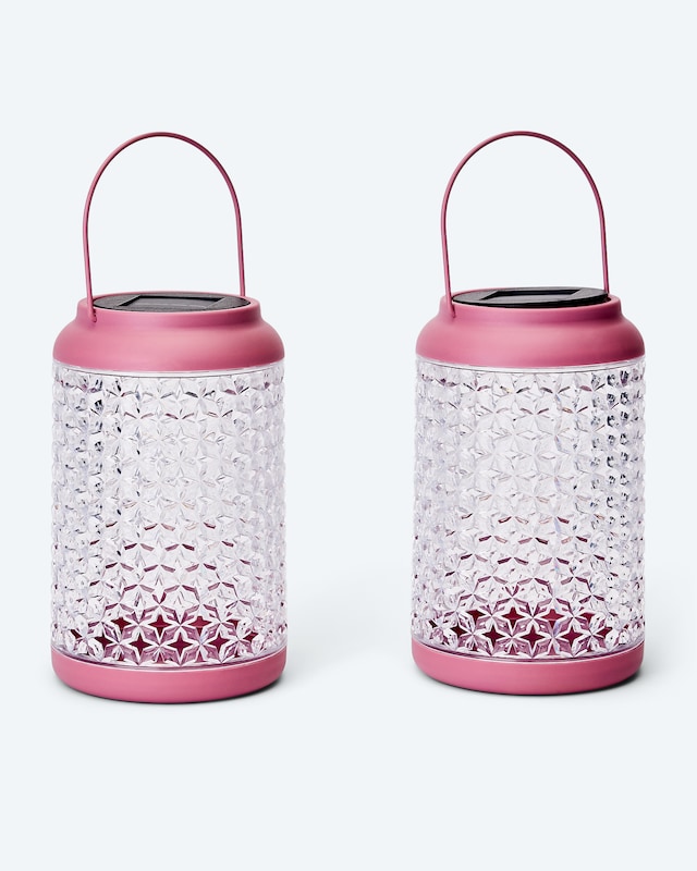 Solar-Laternen mit Henkel, 2er-Set