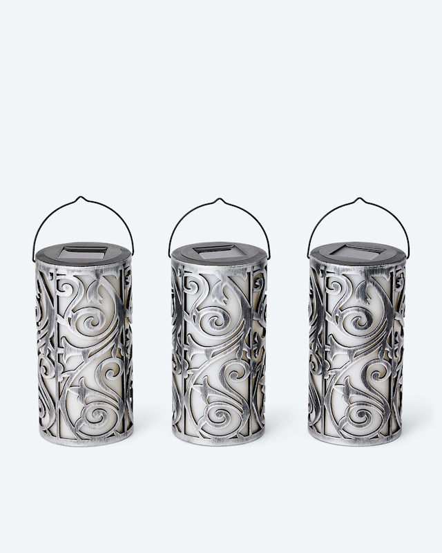 Solar-Fackellaternen, 3er-Set