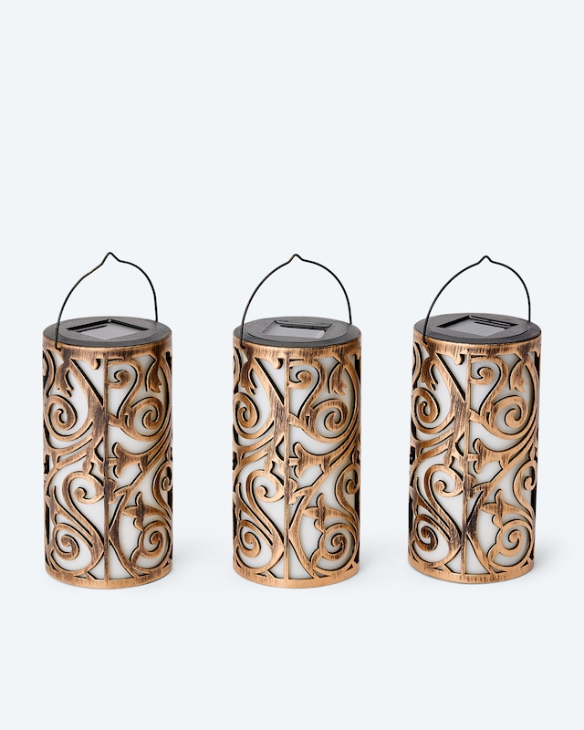 Solar-Fackellaternen, 3er-Set