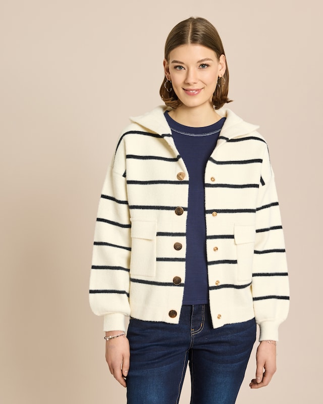 Cardigan mit Streifen